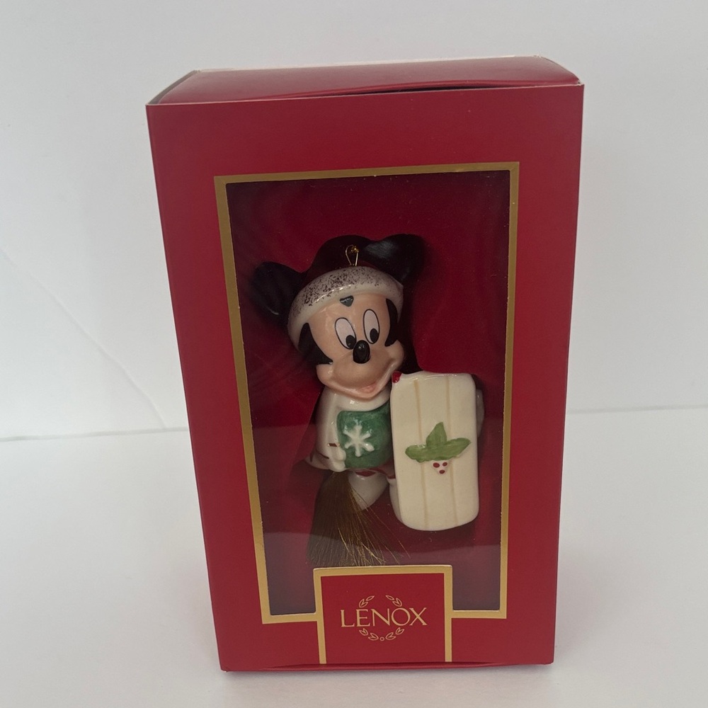Lenox Disney Showcase Collection Let it Snow Mickey Mouse Ski Tassel Ornament